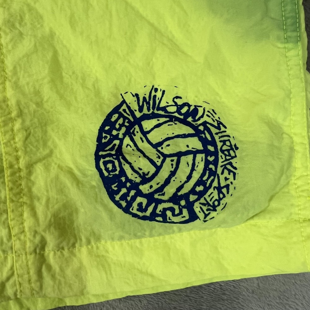 Vintage Wilson Shorts Mens 40 Yellow Swim Trunks Surface Sport Volleyball 90s - Picture 2 of 10